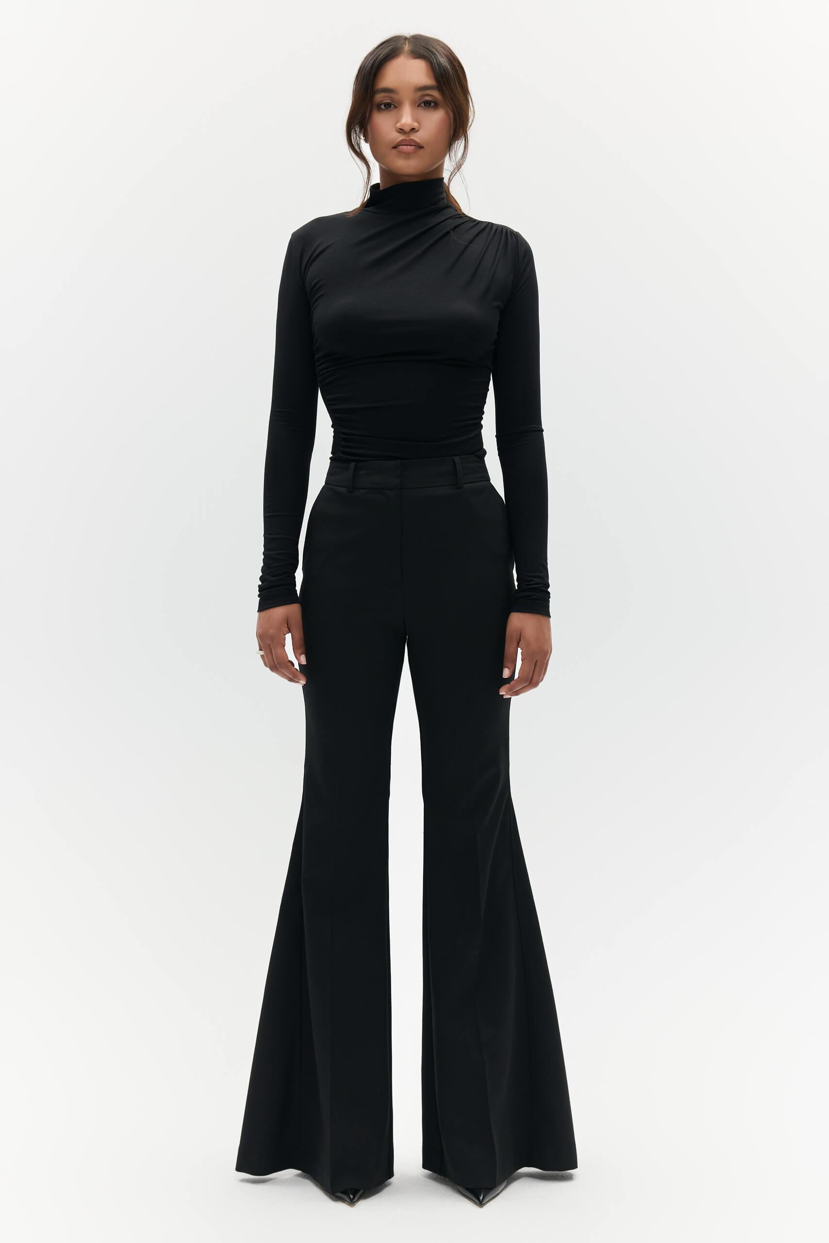 BENU Dames Zwarte Flared Pantalon