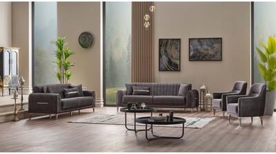 Furnia Quentin 2 Pieces Living Room Sets 2 Sofa 2 chair