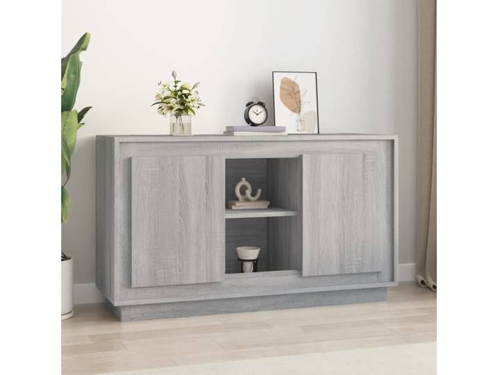 vidaXL Sideboard Gris Sonoma 102x35x60 cm Bois composite