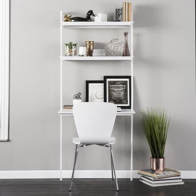 SEI Furniture Haeloen Wall Mount Desk - White