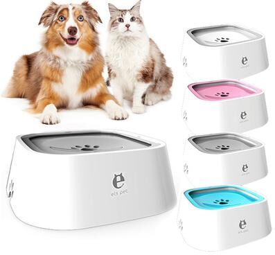 Discount Dollar Deals Anti Spill Dog Water Bowl Floating Non Wetting Pet Water Dispenser With Leak Proof Design b green