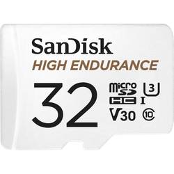 SanDisk High Endurance Monitoring microSDHC-Karte 32 GB Class 10, UHS-I, UHS-Class 3, v30 Video Speed Class inkl. SD-Adapter SDSQQNR-032G-GN6IA