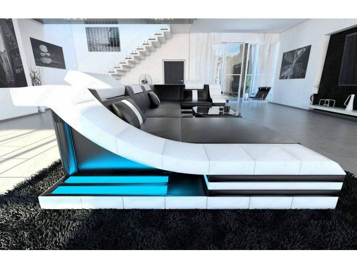 Wohnlandschaft Turino U-Form in Leder