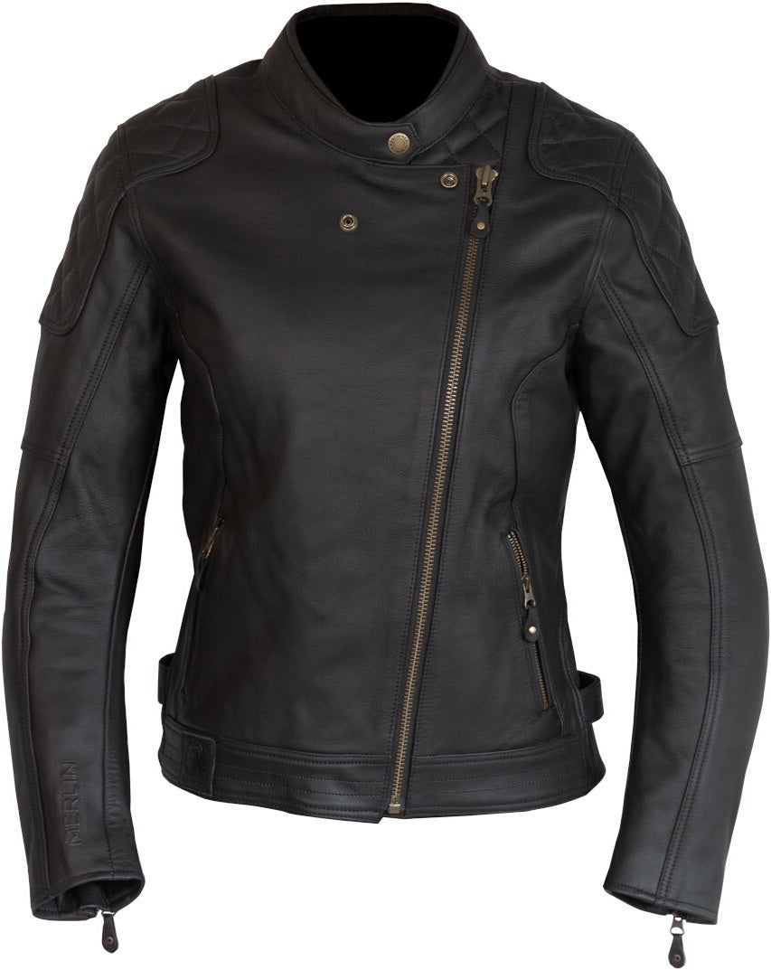 Merlin Bristol D3O Cafe Damen Motorrad Lederjacke MPL061-BLK-12