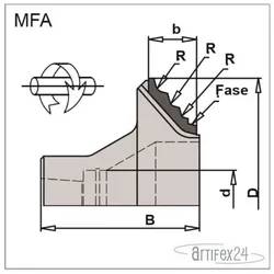 AKE DP Mehrfach-Radien-Kantenfräser für Durchlaufmaschinen DP03942 R - 10039580