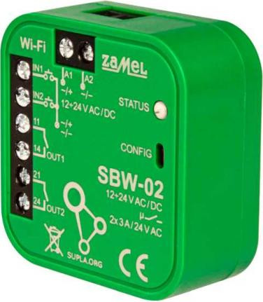Zamel SBW-02 SUPLA 2-kanaals Wi-Fi gateway controller SPL10000019