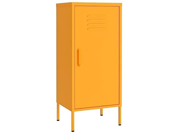 YUTAASU Stahl Lagerschrank 42,5x35x101,5 cm Senfgelb