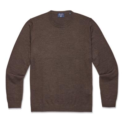 Rundhalspullover MARVELIS, Herren, Gr. M, schwarzbraun, Pullover Rundhalspullover, in hochwertiger Woll-Qualität