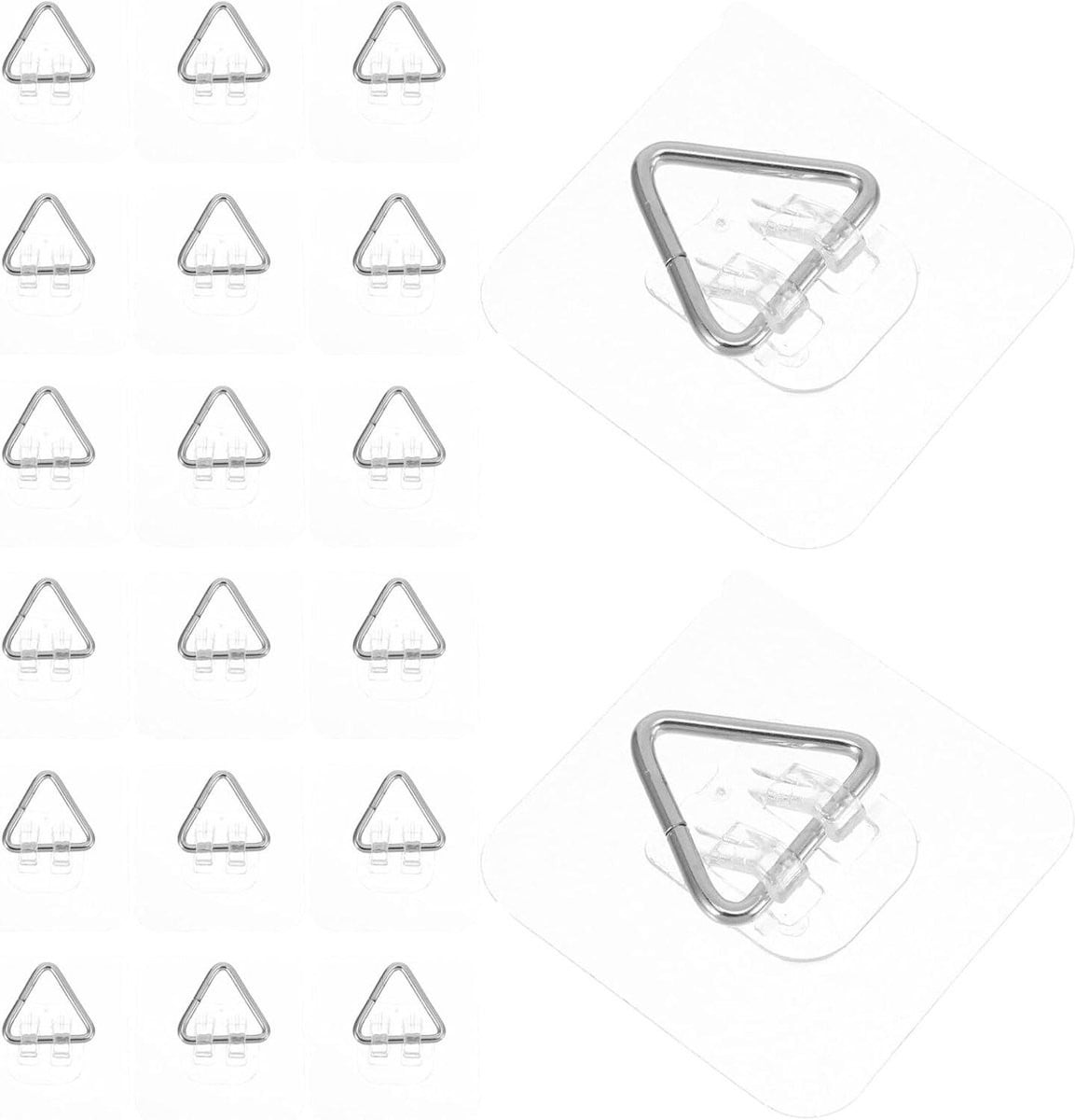 Zelfklevende decoratieve muurhaken - 20 stuks - Transparant