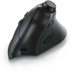 CSL Vertikalmaus kabellos, Wireless 2,4 GHz, ergonomisch, gegen Mausarm, 250 dpi, Multimedia-Drehregler