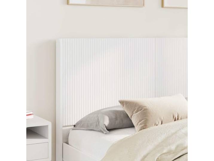 KTHLBRH Bett mit Stauraum und Kopfteil, weiß, 120 x 200 cm Technisches Holz, Lattenrost, modernes Design, einfache Reinigung