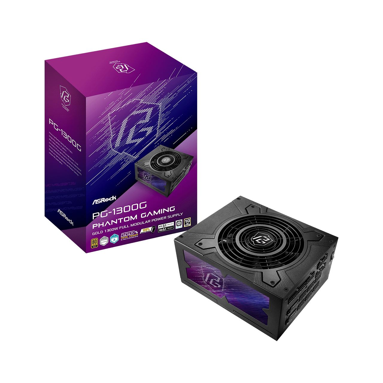 1300 Watt ASRock PG-1300G Modular 80+ Gold