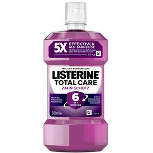 LISTERINE Mundspülung Total Care Zahn-Schutz, mit Fluorid, antibakteriell, 6in1 Wirkung, 500ml