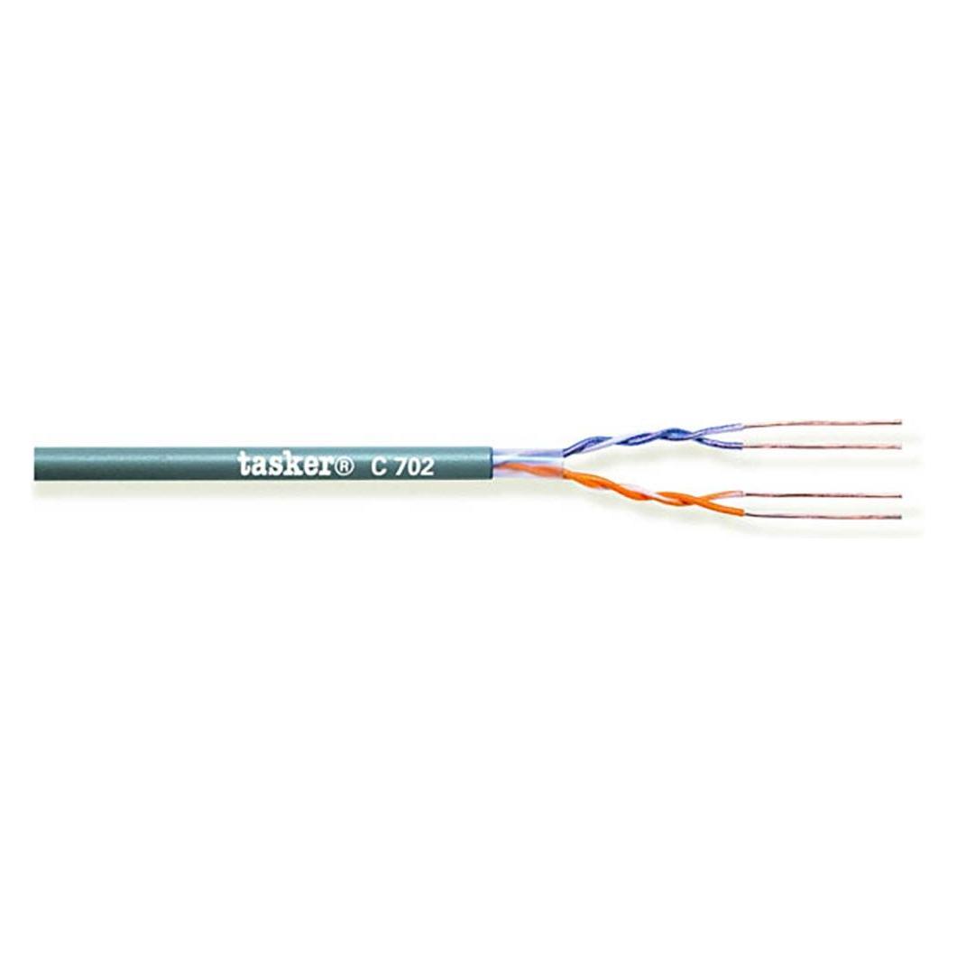 Tasker Netzwerk-Kabel auf Rolle CAT5e UTP Rolle 100 m Grau Litzenleitung (UTP, CAT5e, 100 m) (C702)
