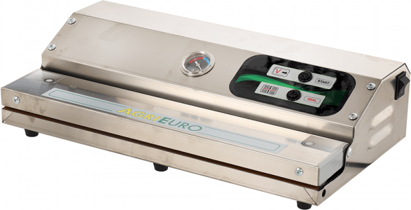 AgriEuro Premium BIG Euro 460 INOX - Machine sous vide  + vacuomètre - Barre de soudure de 47 cm