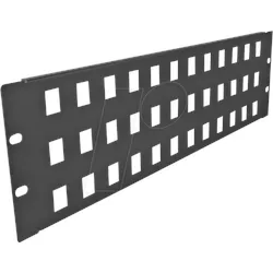 DELOCK 66838 - 19" Keystone Patchpanel, 48 Port, 3 HE, schwarz