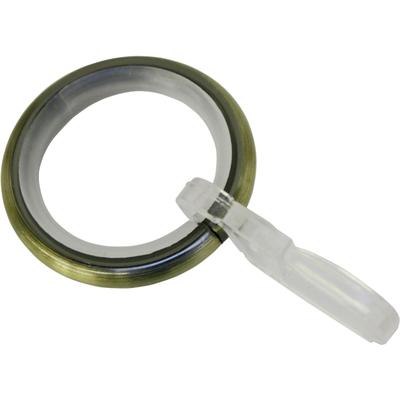 Gardinenring GARDINIA "Memphis", grau (messingfarben), 10 Stk., Metall, Gardinenbefestigungen, Serie Einzelprogramm Memphis Ø 16 mm