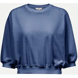 Sweatshirt Pauli in verkürzter Form Blau S