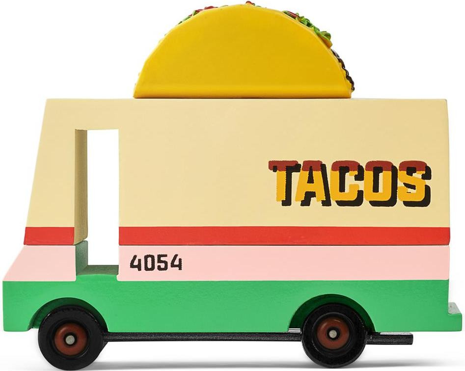 Candylab Houten Speelgoedbus Taco Van - Kleurrijke Retrobus