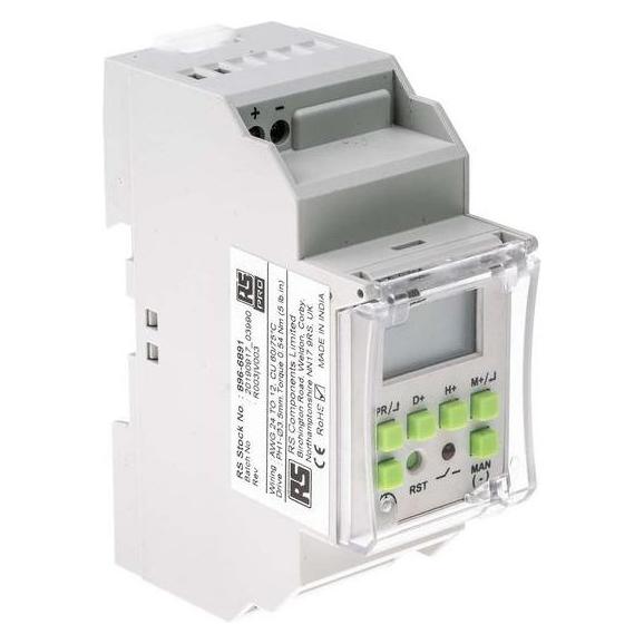 RS PRO Digital Time Switch 110-240Vac 1 Channel (8966891)
