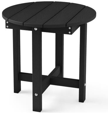 Costway HIPS Adirondack Side Table with Weather-Resistant and Waterproof Top-Black