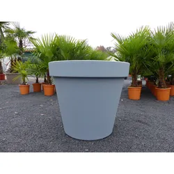 E&K Übertopf Ø 80 cm Pflanztopf Blumentopf Pflanzkübel "Ecken und Kanten" Kübel - Farben: anthrazit, weiss, grau XXL groß