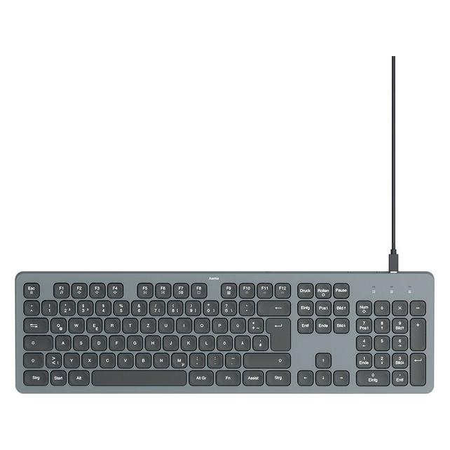 Hama CK-400 Tastatur kabelgebunden schwarz (DE, Kabelgebunden) (00173058)