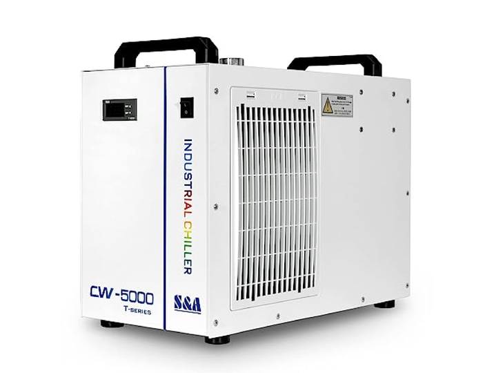 S&A CW-5000TG (5000AG aktualisiert) Industrial Water Chiller industrieller Wasserkühler 7L Kapazität für 40 W - 100 W CO2 Lasergravur und Schneidmaschine