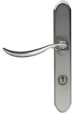Larson Mortise Hardware Kit with Key and Deadbolt Brushed Nickel - Single Item
