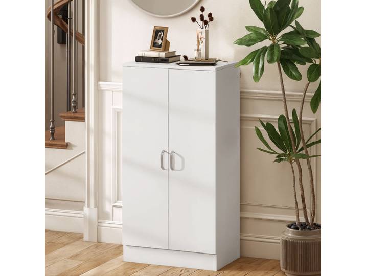HOMCOM Meuble à Chaussures 6 Étagères Ajustables Blanc