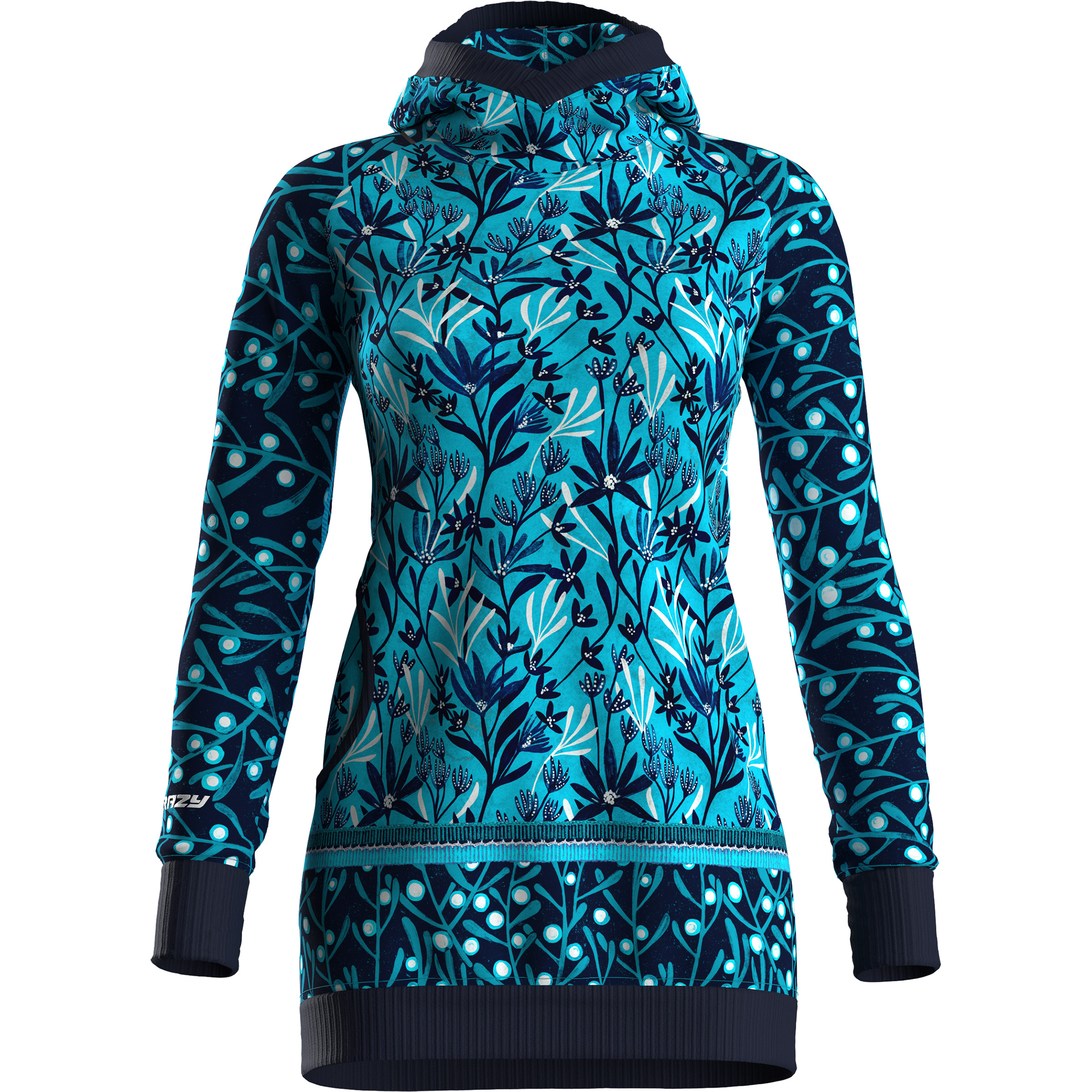 Crazy Spritz Kleid Damen Kleider blau Größe S Lifestyle Schnell trocknend