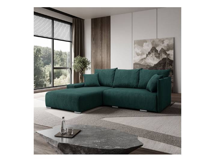 Kaiser Möbel Ecksofa Sofa L form, Couch L form Livorno L stoff Poso, Bequem, praktisch, funktionell