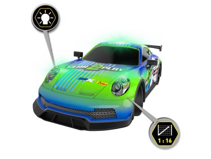 Gear2play RC Night Flash Raceauto 1:16 - LED verlichte carrosserie