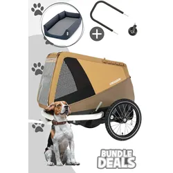 Croozer Dog Enna Starter Bundle inkl. Enna Hundebett und Buggyset, Farbe: Moss Green