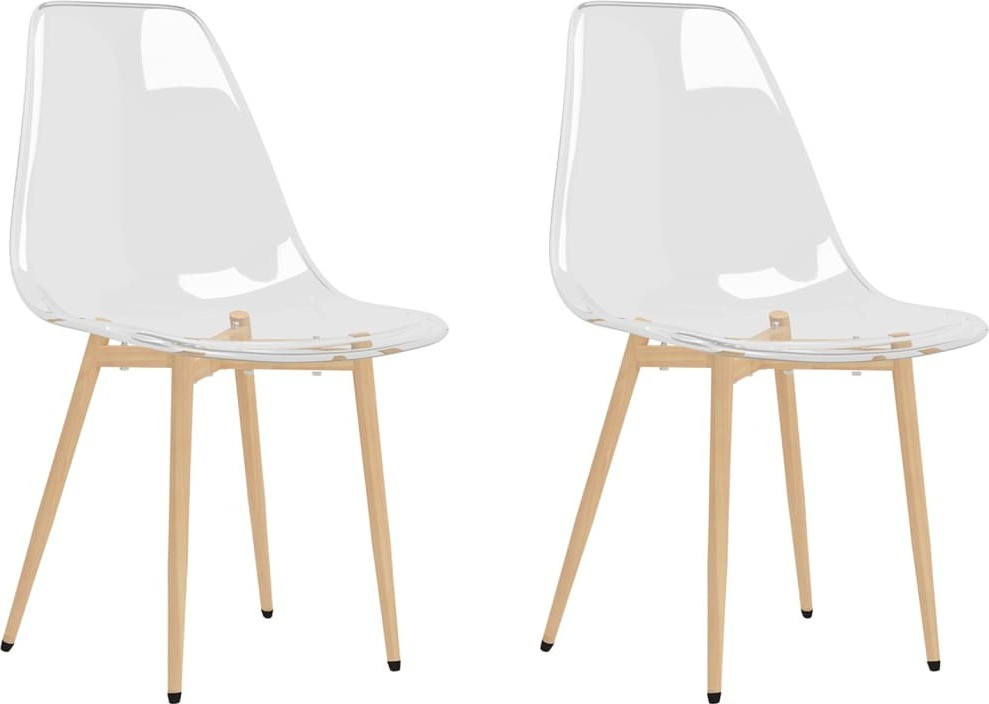 Syfax Eetkamerstoelen 2 stuks Transparant PET