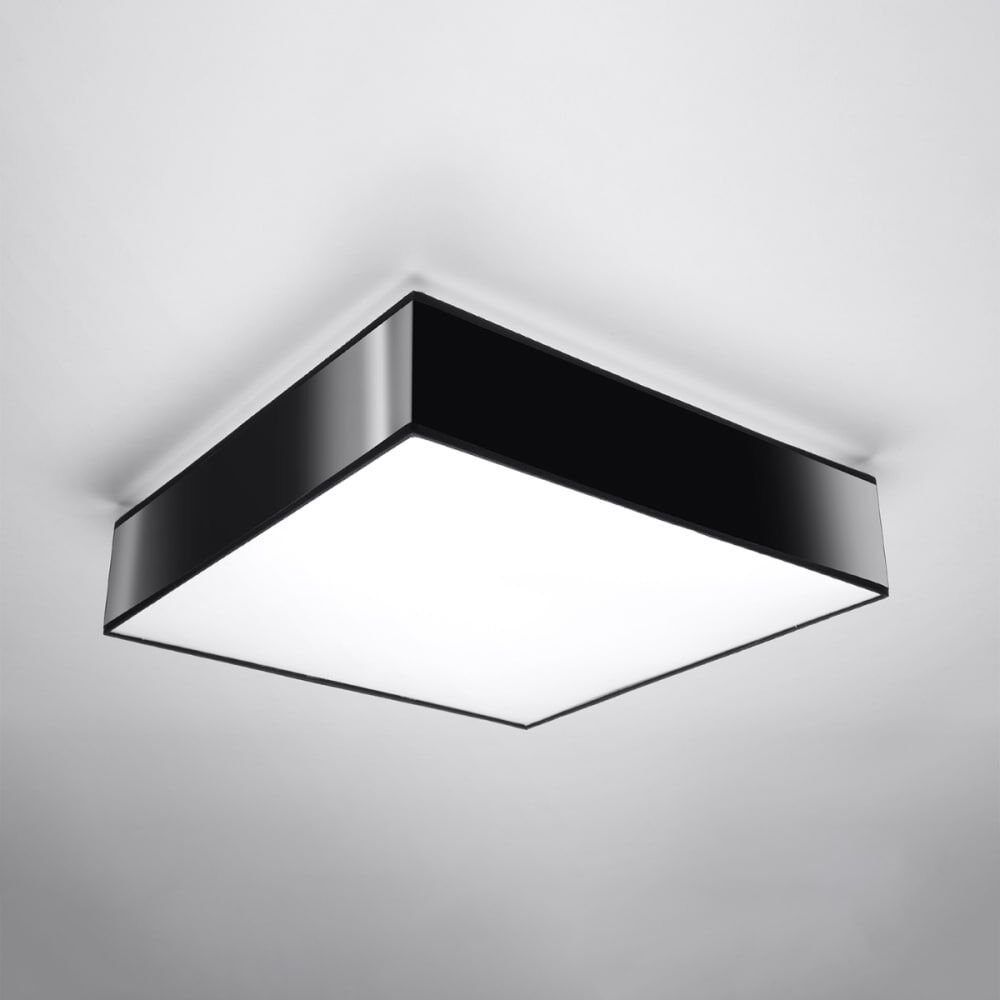 Sollux Lighting Plafonnier PVC Noir E27 4 Horus Noir 55x0x55cm