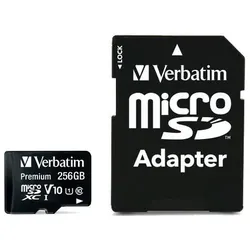 Verbatim Premium Speicherkarte 256 GB (SD-Adapter inbegriffen)