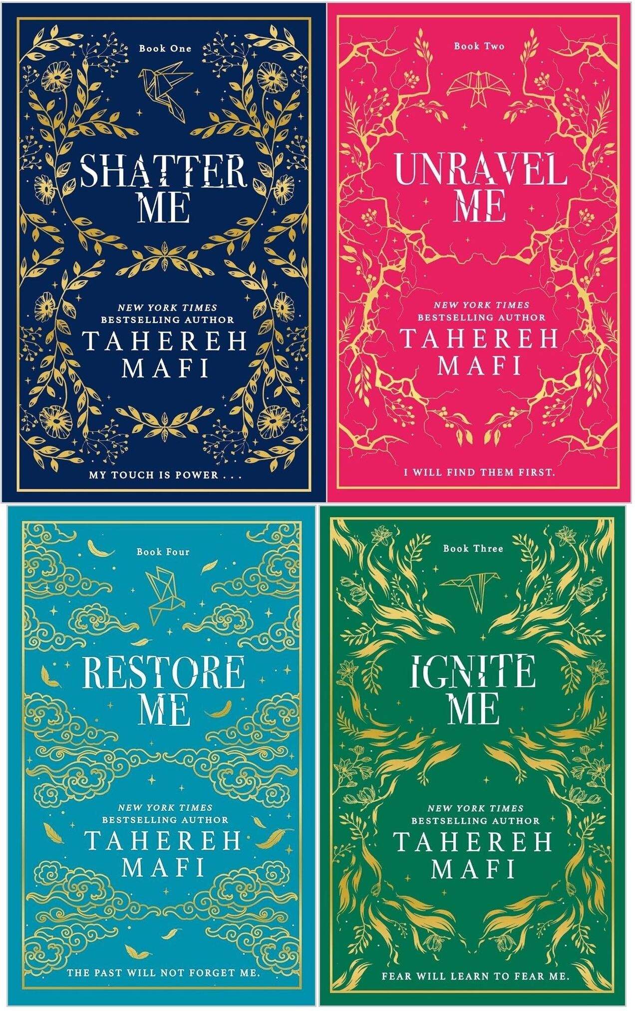 Harpercollins UK Ltd Shatter Me Collectors Edition By Tahereh Mafi 4 Books Collection Set (Shatter Me, Unravel Me, Ignite Me, Restore Me)