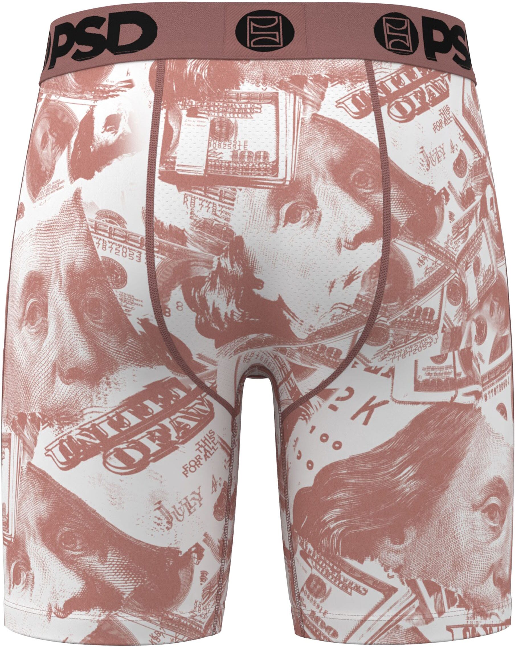 Boxershorts PSD "WF MINTED Herren", Herren, Gr. L, braun (multi), 88% Polyester, 12% Elasthan, Unterhosen