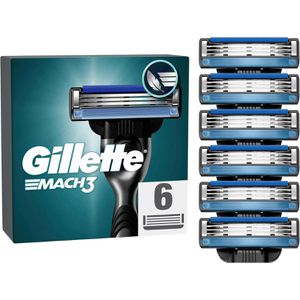 Gillette Rasierklingen Mach3, für Herrenrasierer, 3-fach Klinge, 6 Stück
