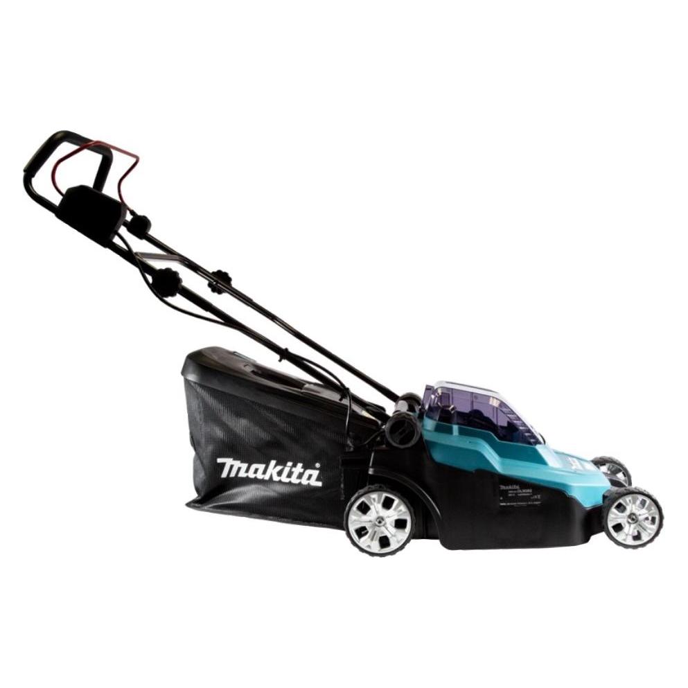 Makita DLM 382 CT2 Akku Rasenmäher 36 V ( 2x 18 V ) 38 cm 40 l + 2x Akku 5,0 Ah + Doppelladegerät (Akkubetrieb) (DLM382CT2)