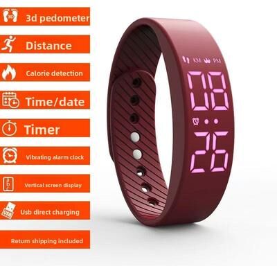 Fusion Finds Waterproof Digital Sports Watch With Vibration Alarm & Pedometer For Students And Active Lifestyles brown