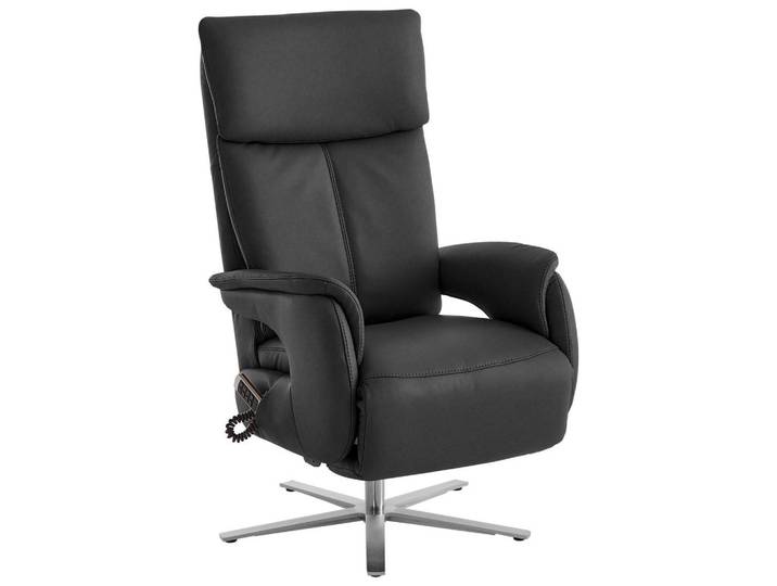 Cantus Relaxsessel, Anthrazit, Metall, Echtleder, Nappaleder, Longlife-Leder, 70x124x85 cm, Fußauswahl, Lederauswahl, Stoffauswahl, Relaxfunktion, Herz-Waage-Funktion, Wohnzimmer, Sessel, Ledersessel