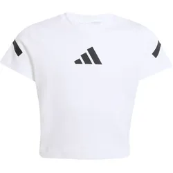adidas Z.N.E Fitted Cropped T-Shirt Mädchen JD1317 - white/black 152