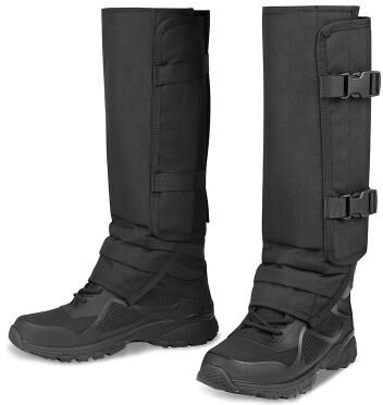 LightInthebox Snake Bite Resistant Leg Gaiters for Hunting, Hiking Outdoor Work, Adjustable Jungle Walking Shin Guards, Waterproof Protective Lower Leg Covers, Black Camouflage