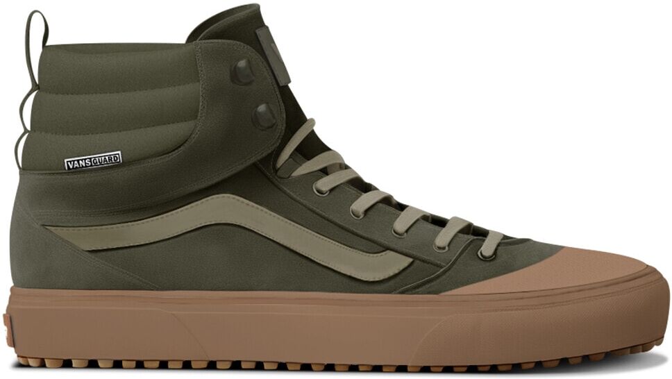 Sneaker VANS "Ashwood Hi VansGuard", Herren, Gr. 42,5, grün (fr1, suede, canvas mossy olive), Leder, Schuhe Sneaker, vom Vans Sk8-Hi inspiriert