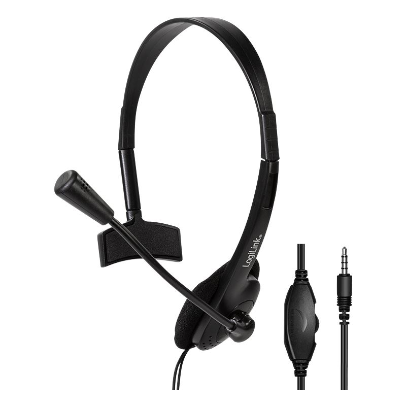 LogiLink Headset mono mit Mikro 1x 3,5mm Klinke