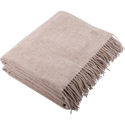 Wohndecke ZOEPPRITZ1828 "Since 1828 Lambswool", beige (clay), B:140cm L:190cm, Wolle, Wohndecken, Wohndecke, klassisch unifarbenes Plaid aus Schurwolle