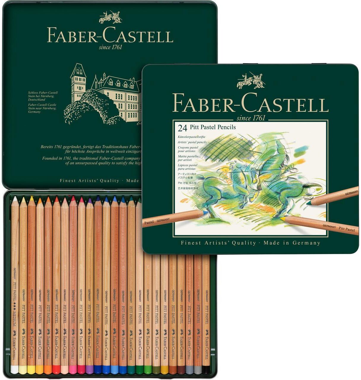 Buntstift FABER-CASTELL "Pitt Paste", bunt, Holz, Stifte, Buntstift, Verwischbar bunt Einheitsgröße