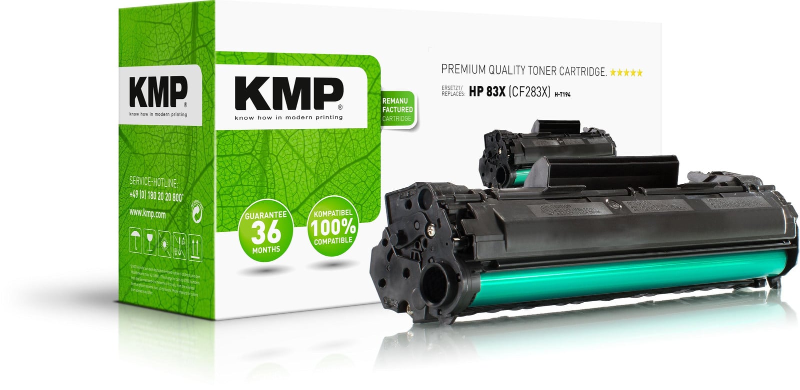 KMP Printtechnik AG 2526,3 toner voor HP CF283X (83X), zwart